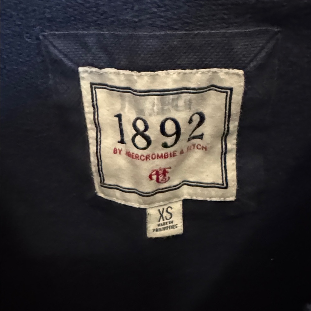 Abercrombie & Fitch Navy Blue Crewneck Pullover with Logo Women’s Size XS Sporty - Picture 4 of 4